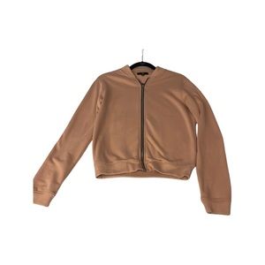 Blush pink zip up jacket lightweight size 4
